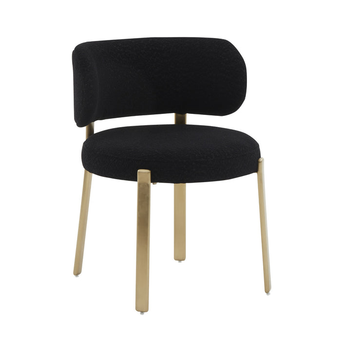 Havana Black Boucle Dining Chair - Luxury Living Collection