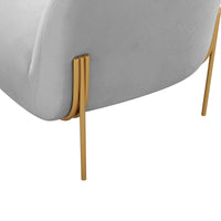 Katie Grey Velvet Accent Chair - Luxury Living Collection