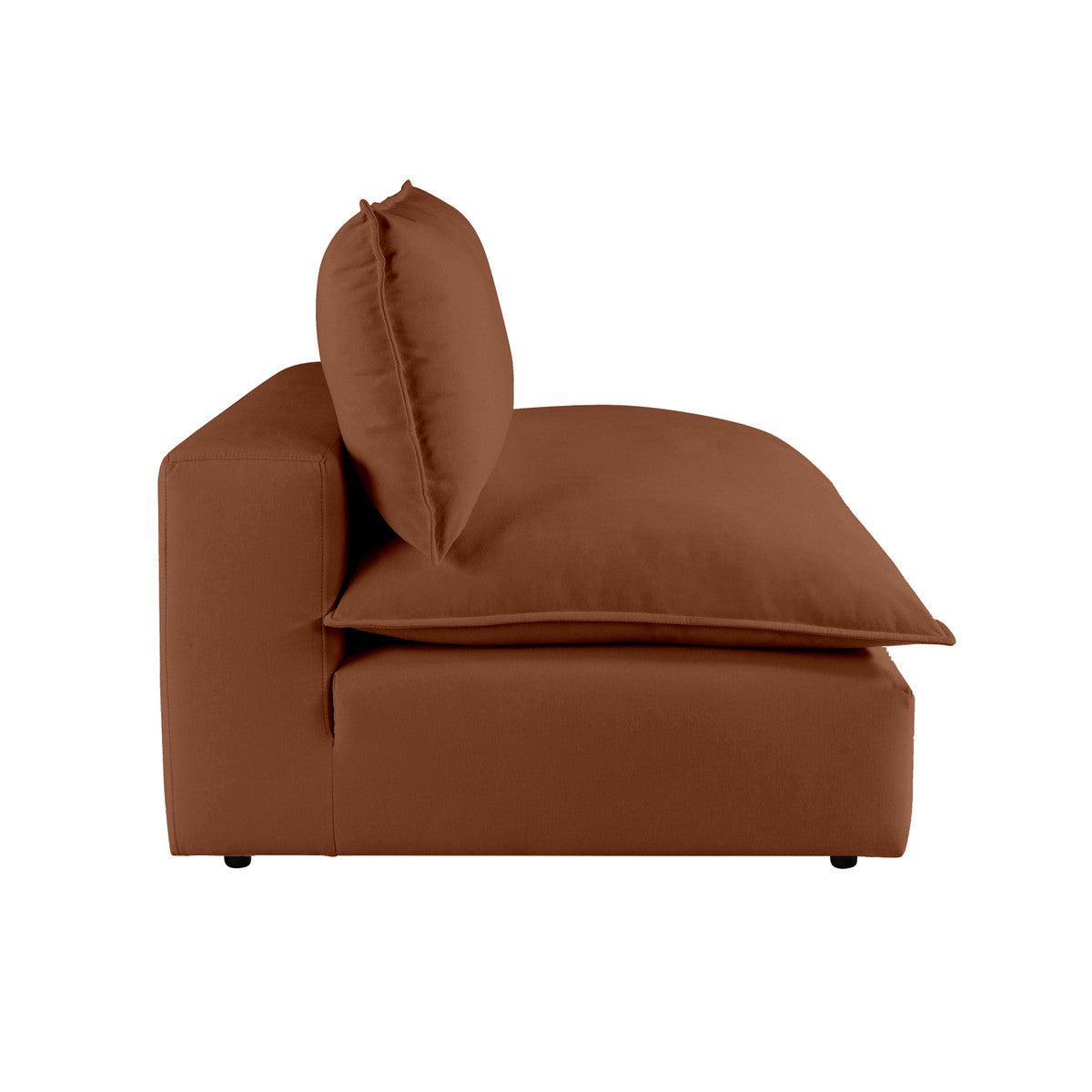 Carlie Rust Modular Armless Chair - Luxury Living Collection