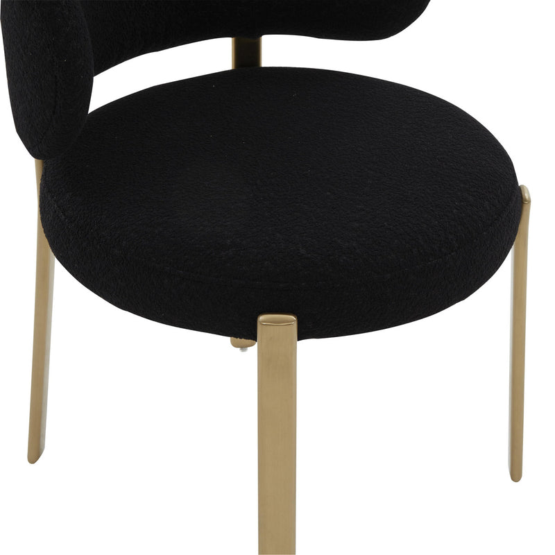 Havana Black Boucle Dining Chair - Luxury Living Collection