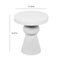 Paros White Side Table - Luxury Living Collection