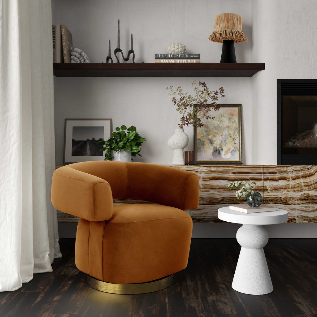 Paros White Side Table - Luxury Living Collection