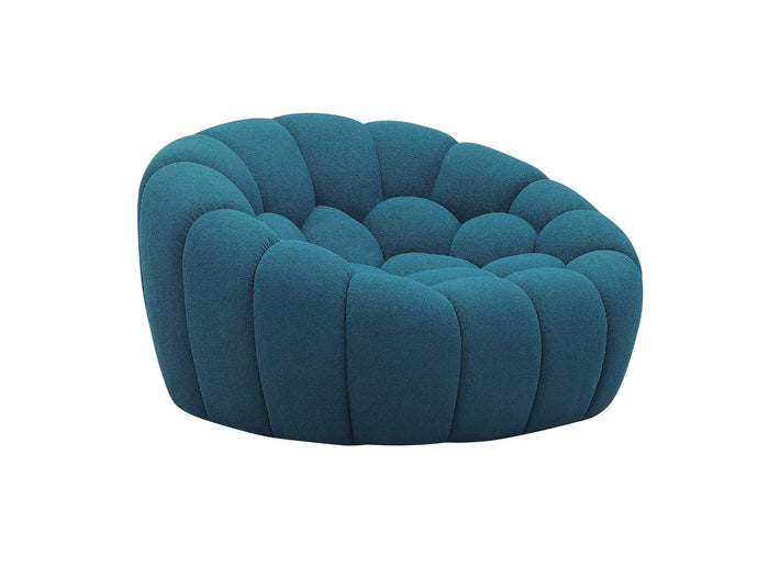 Nicoma Modern Curved Dark Teal Chair