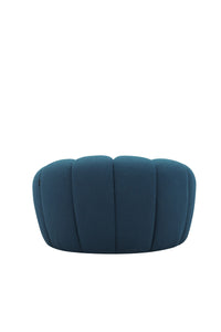 Nicoma Modern Curved Dark Teal Fabric Chair