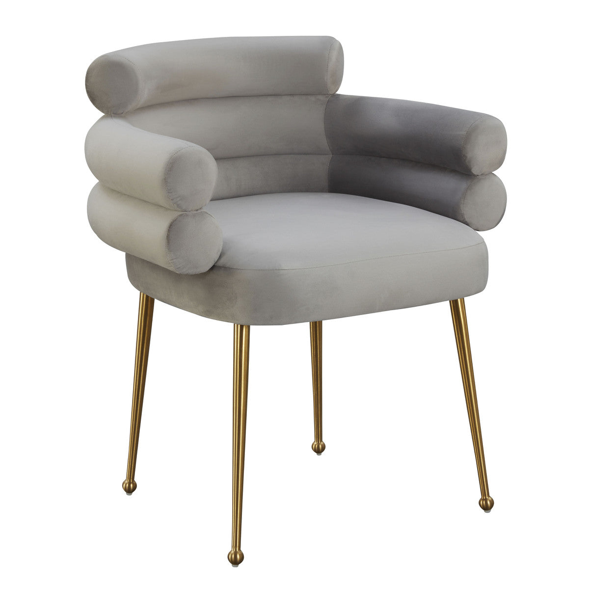 Denala Grey Velvet Dining Chair - Luxury Living Collection