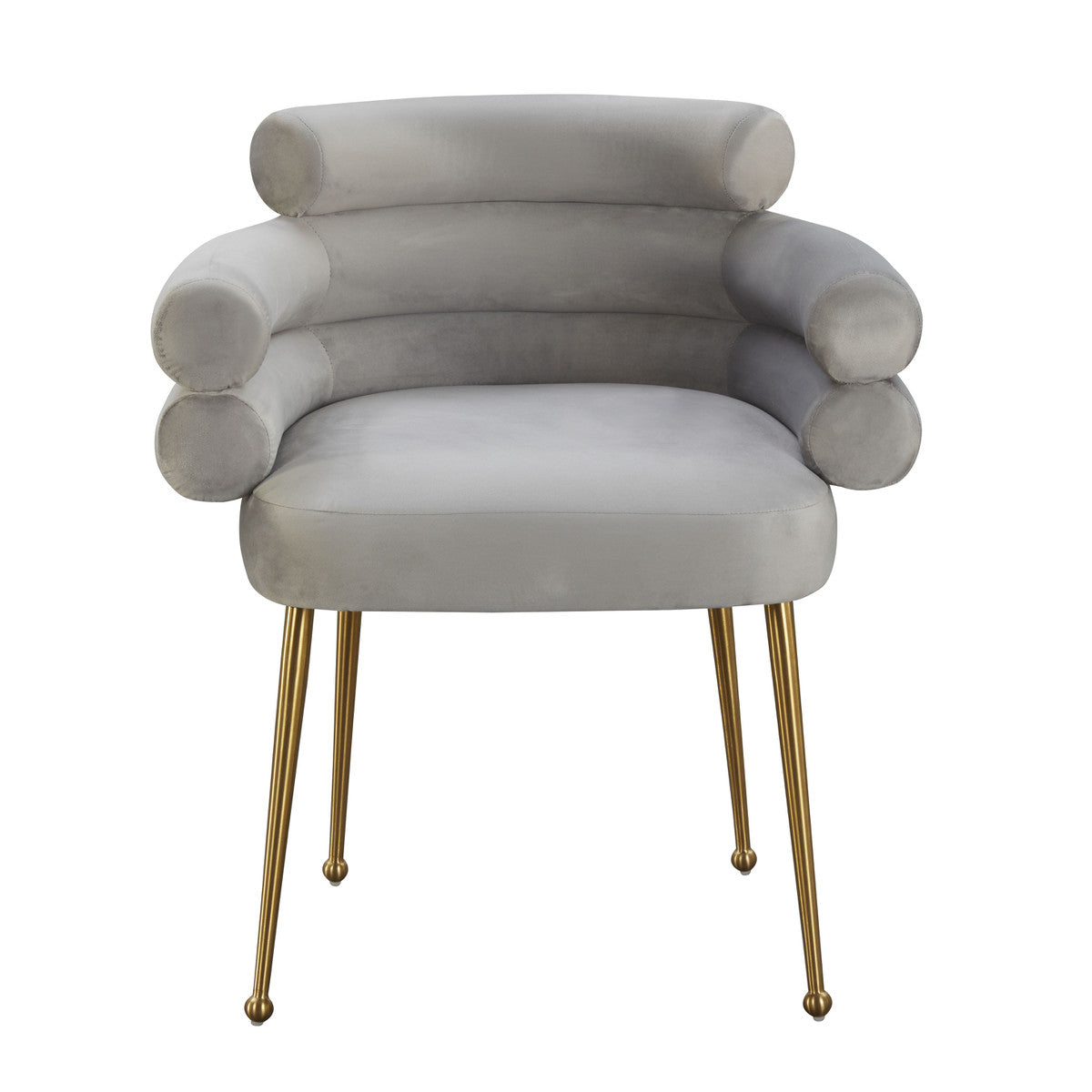 Denala Grey Velvet Dining Chair - Luxury Living Collection