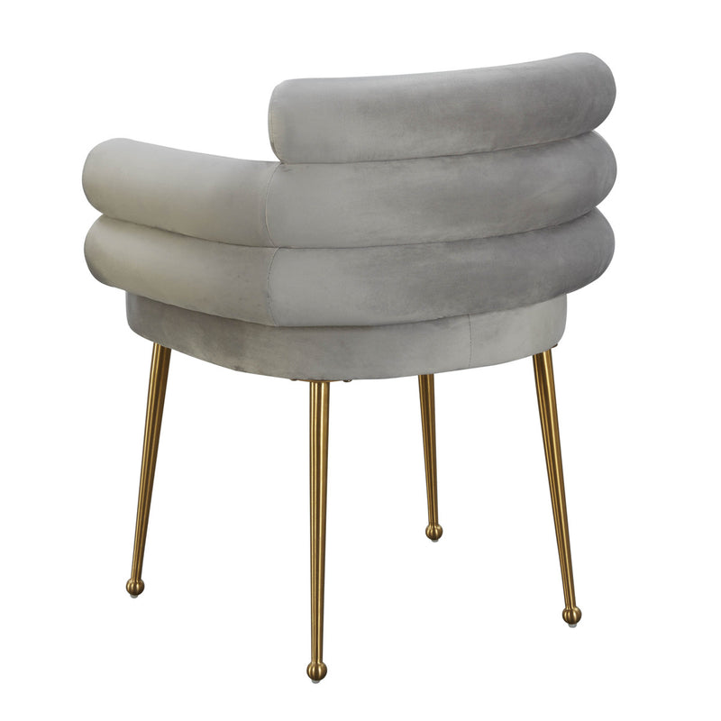 Denala Grey Velvet Dining Chair - Luxury Living Collection