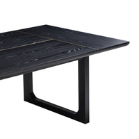 Sima Black Ash Rectangular Dining Table - Luxury Living Collection