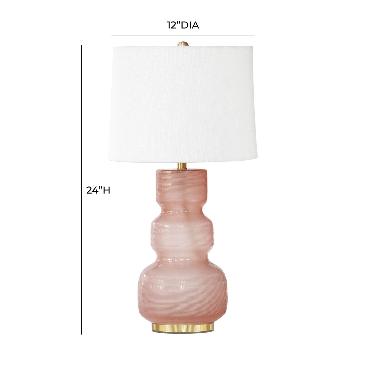 Mera Pink Glass Table Lamp