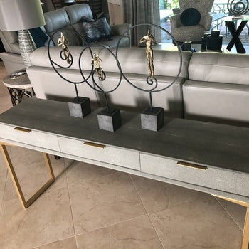 Donatella Shagreen Console Desk - Luxury Living Collection