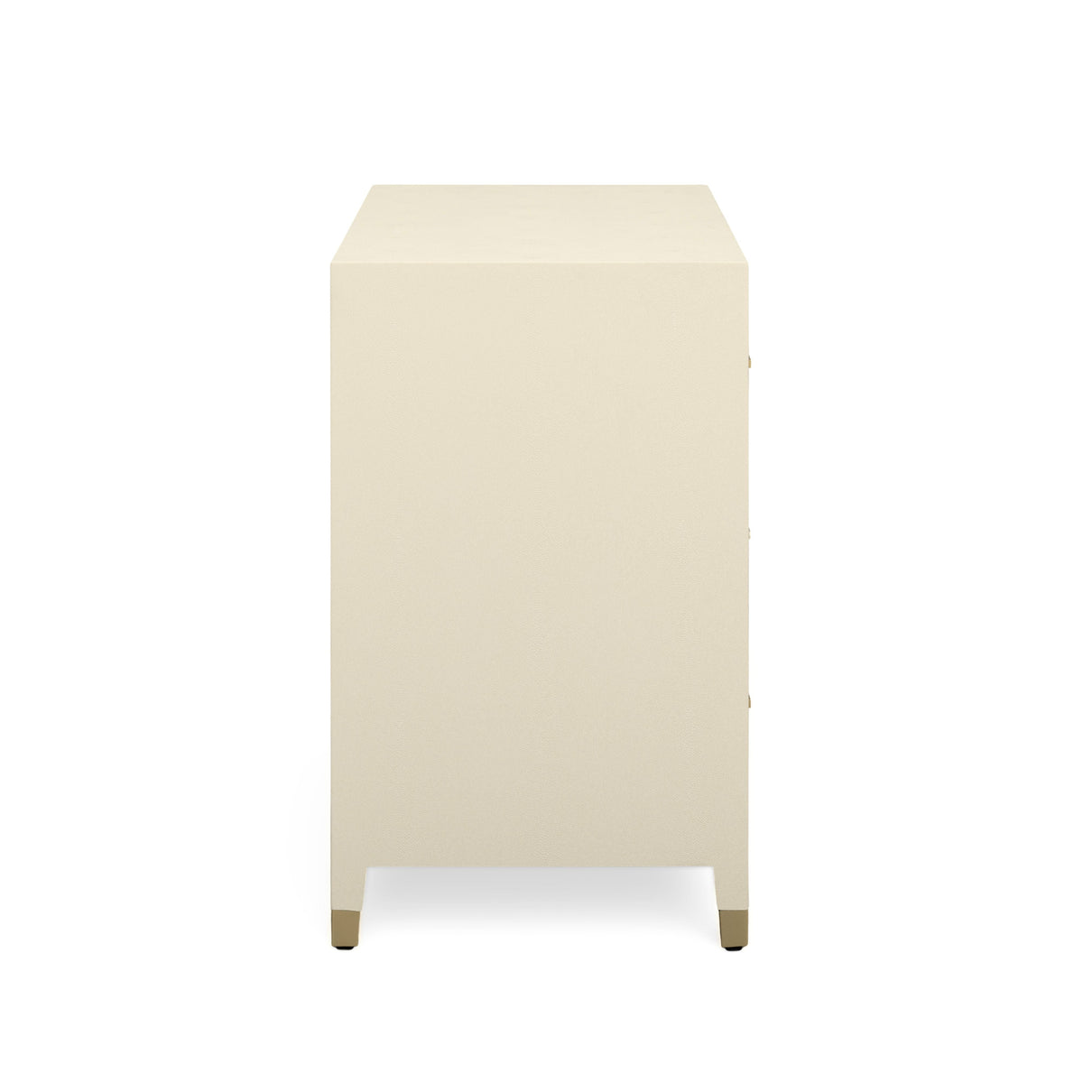 Dorite 62" Cream Faux Shagreen 6-Drawer Dresser