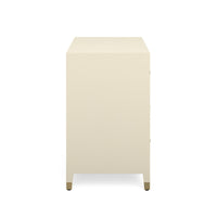 Dorite 62" Cream Faux Shagreen 6-Drawer Dresser