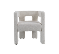 Dutton Modern White Fabric Dining Chair