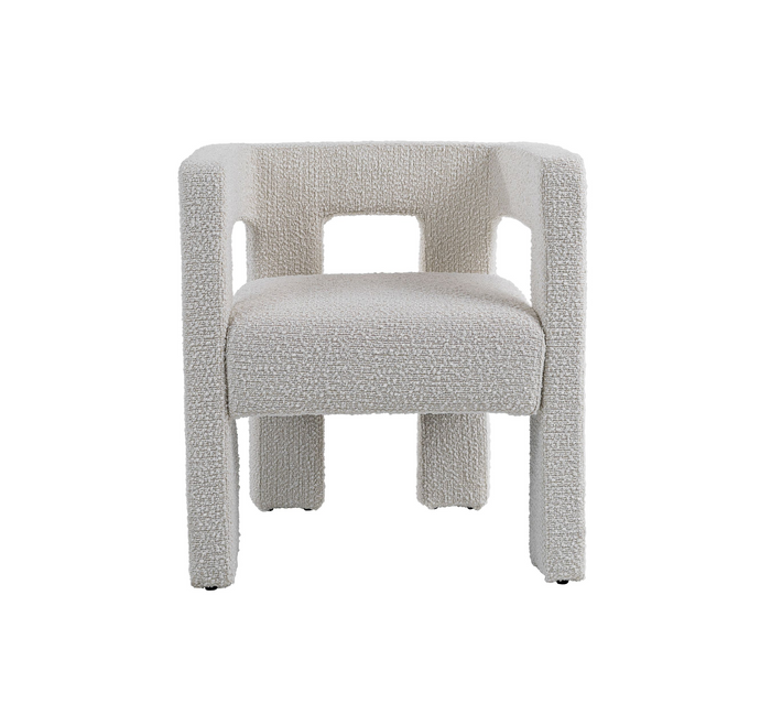 Dutton Modern White Fabric Dining Chair