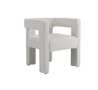 Dutton Modern White Fabric Dining Chair