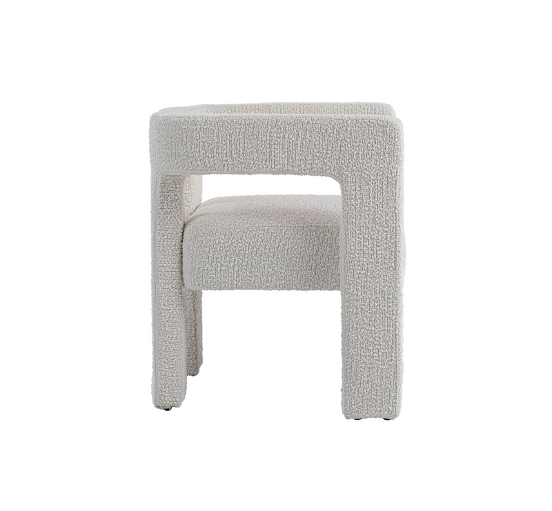 Dutton Modern White Fabric Dining Chair