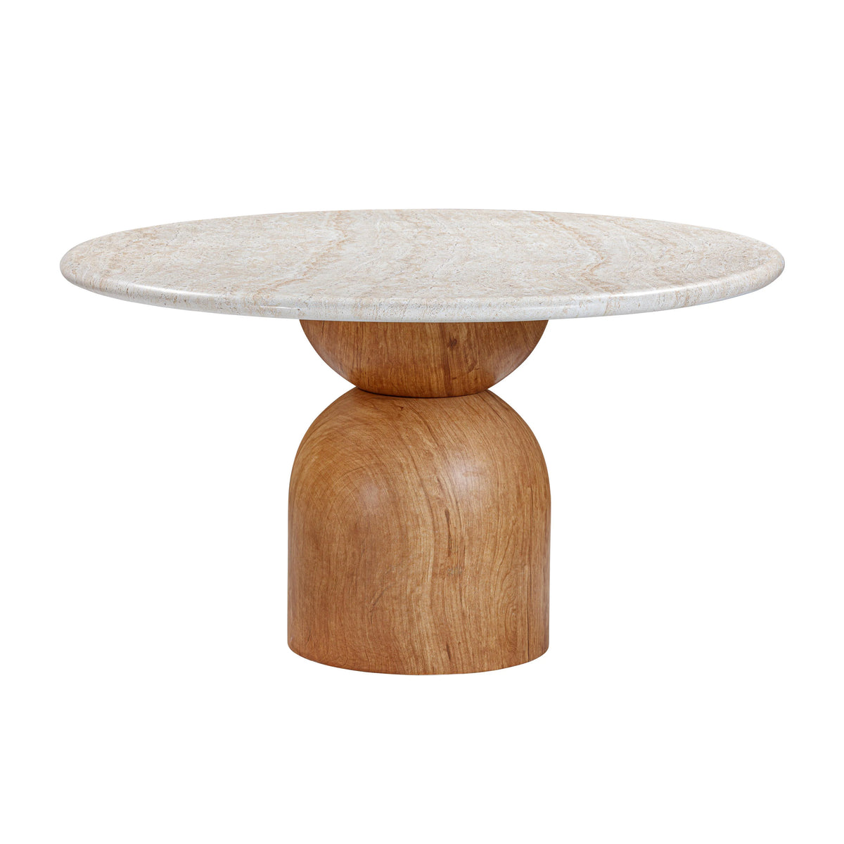Taylor Travertine Concrete Indoor / Outdoor 54" Round Dining Table