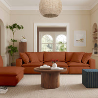 Cali 120" Performance Rust Fabric Modular Sofa
