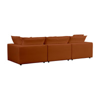 Cali 120" Performance Rust Fabric Modular Sofa