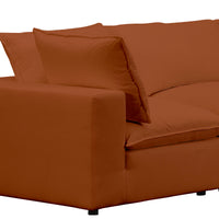 Cali 120" Performance Rust Fabric Modular Sofa