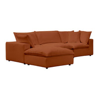 Cali Rust Performance Fabric Ottoman