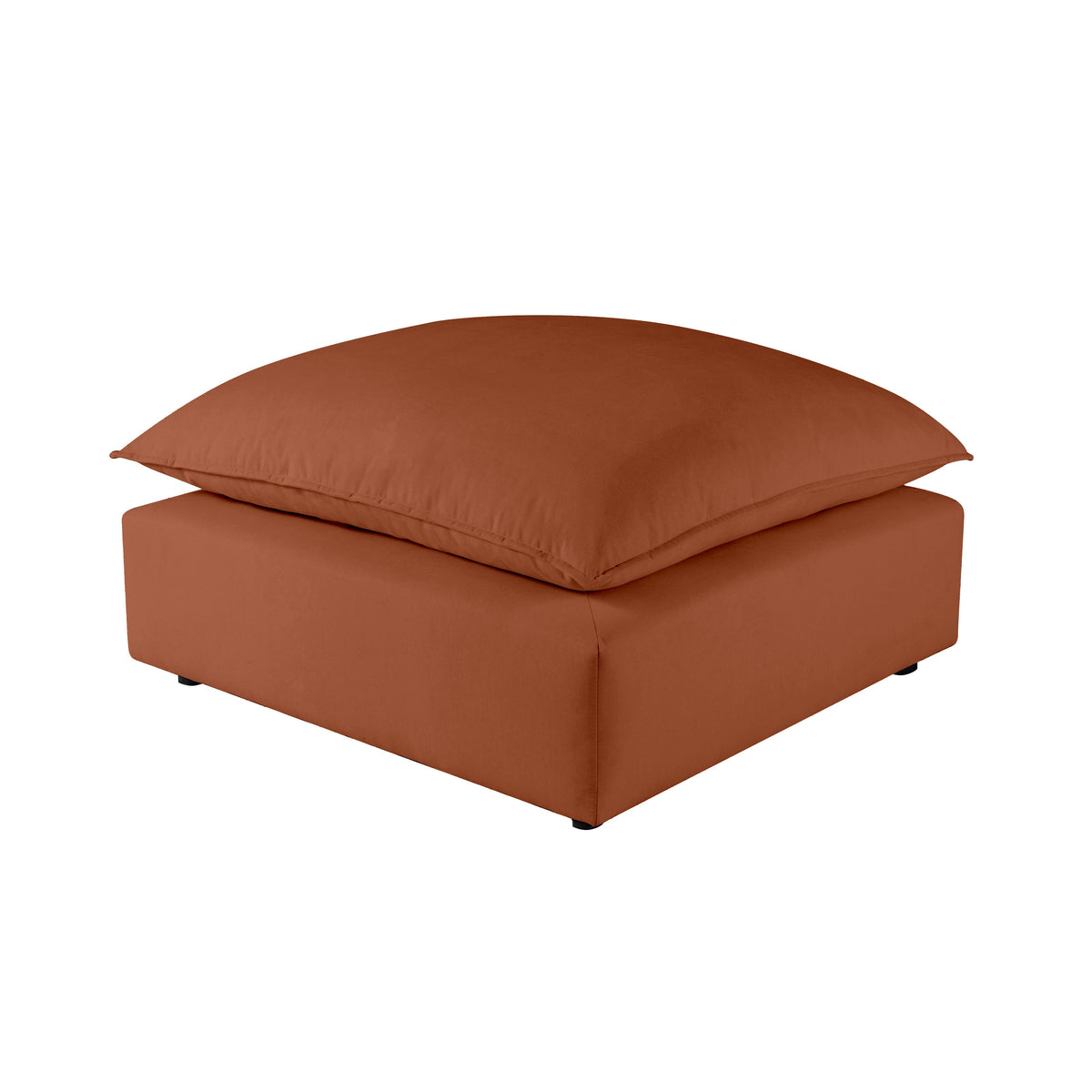 Cali Rust Performance Fabric Ottoman