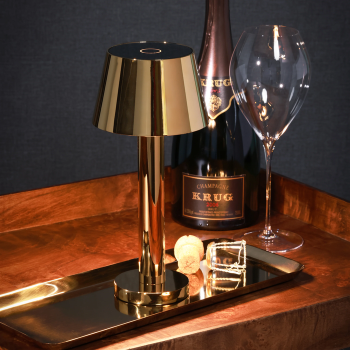 Rina 9.5” Rechargeable Table Light - Polished Gold