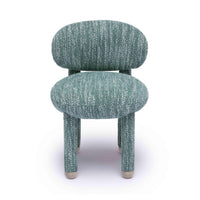 Manu Teal Nubby Performance Fabric Side Chair