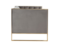 Cybele Modern Grey Velvet & Gold Sofa