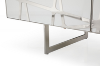 Cipriana 87” White Gloss Modern TV Stand