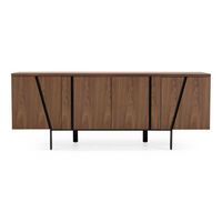 Sonnet 75” Modern Walnut Veneer Buffet