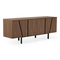 Sonnet 75” Modern Walnut Veneer Buffet