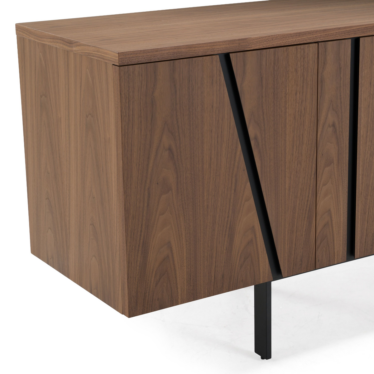 Sonnet 75” Modern Walnut Veneer Buffet