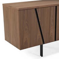 Sonnet 75” Modern Walnut Veneer Buffet