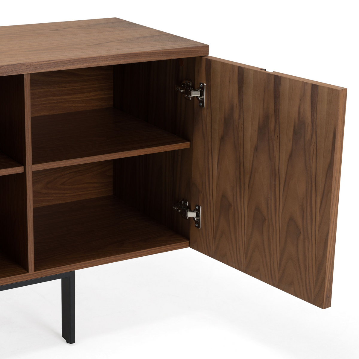 Sonnet 75” Modern Walnut Veneer Buffet