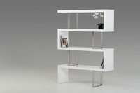 Elexis 51” Modern White High Gloss Bookcase