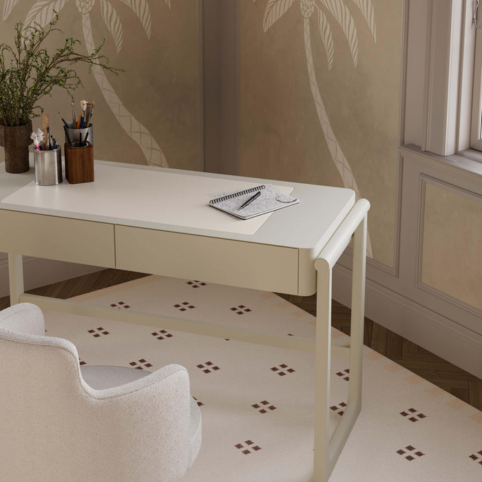 Alanna 52” Taupe 2 Drawer Desk