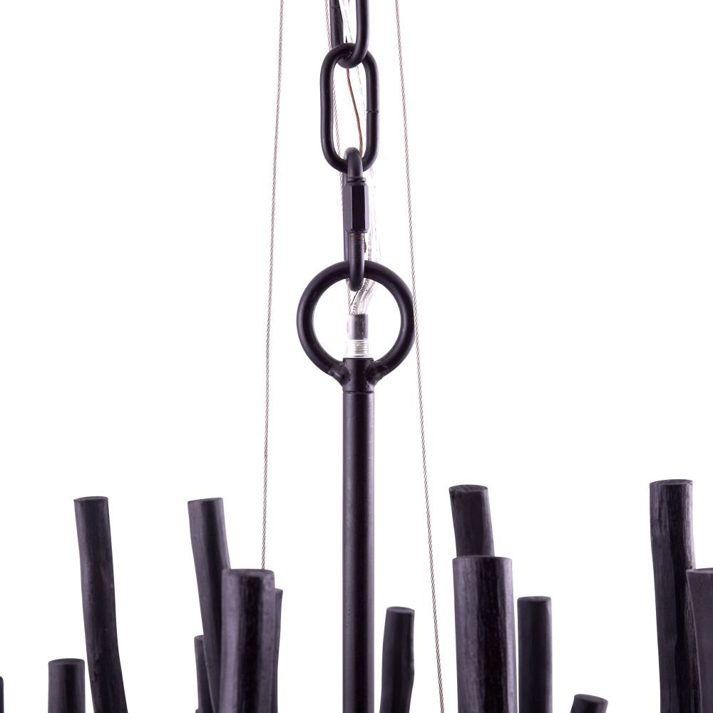 Sura Black Chandelier - Large