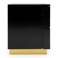 Fable Modern Black & Gold Nightstand