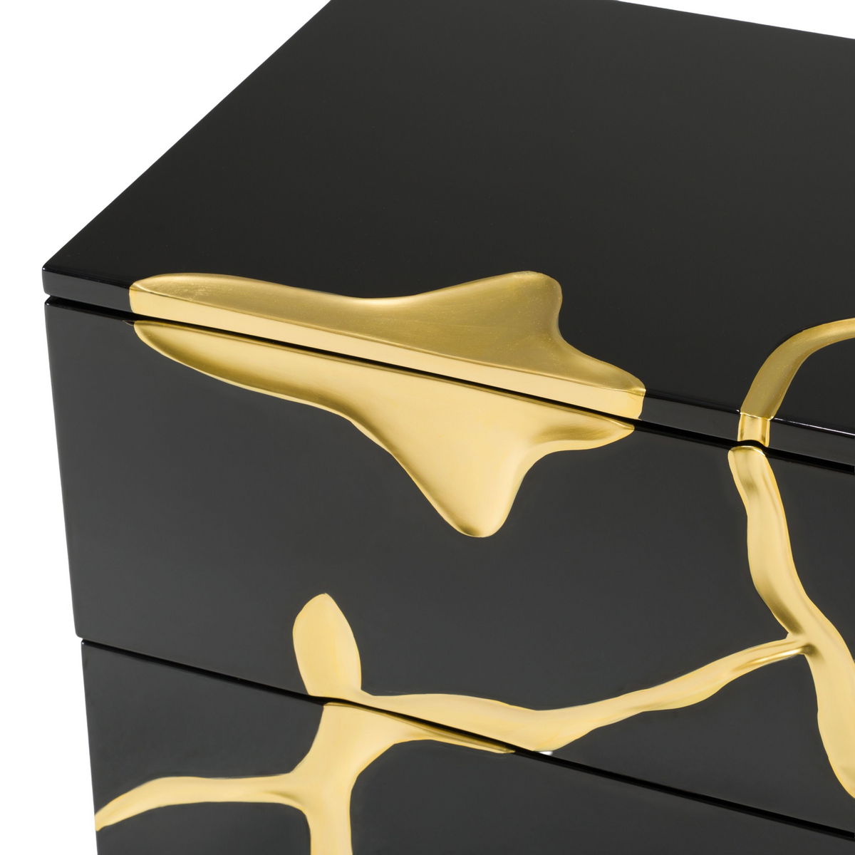 Fable Modern Black & Gold Nightstand
