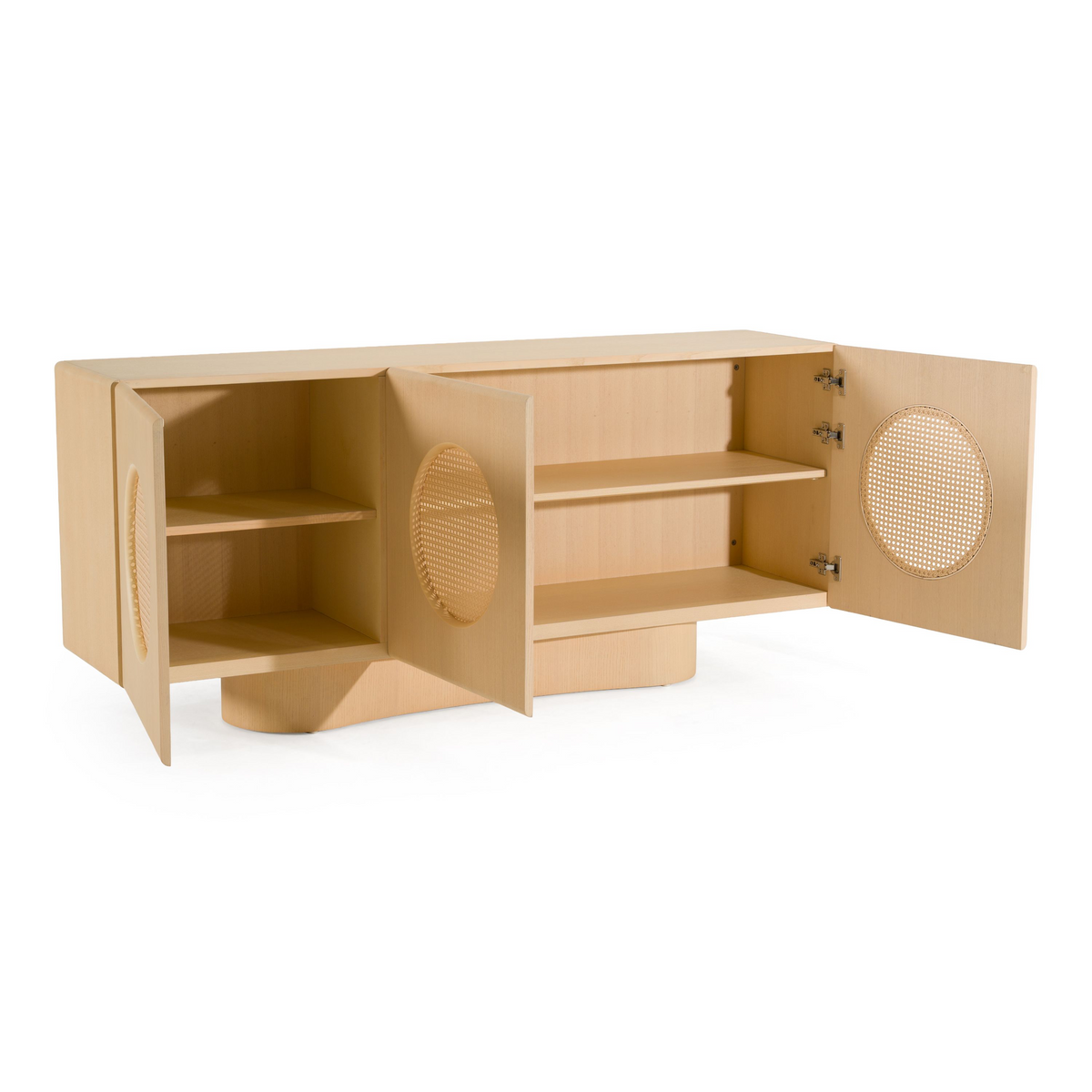 Etos 70" Modern Natural Ash & Rattan Buffet