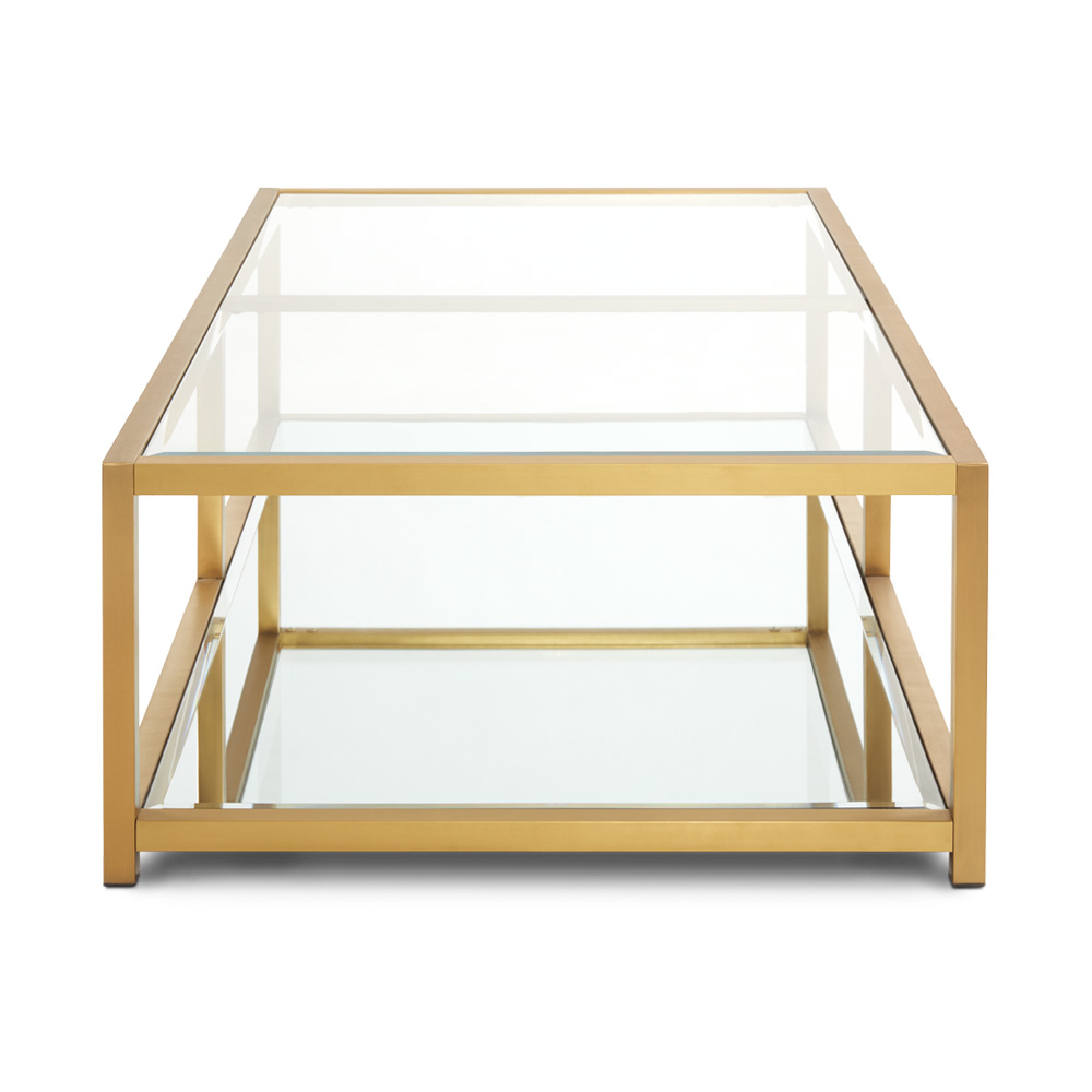 Paradisium Rectangular Gold Coffee Table – Deborah l kerbel