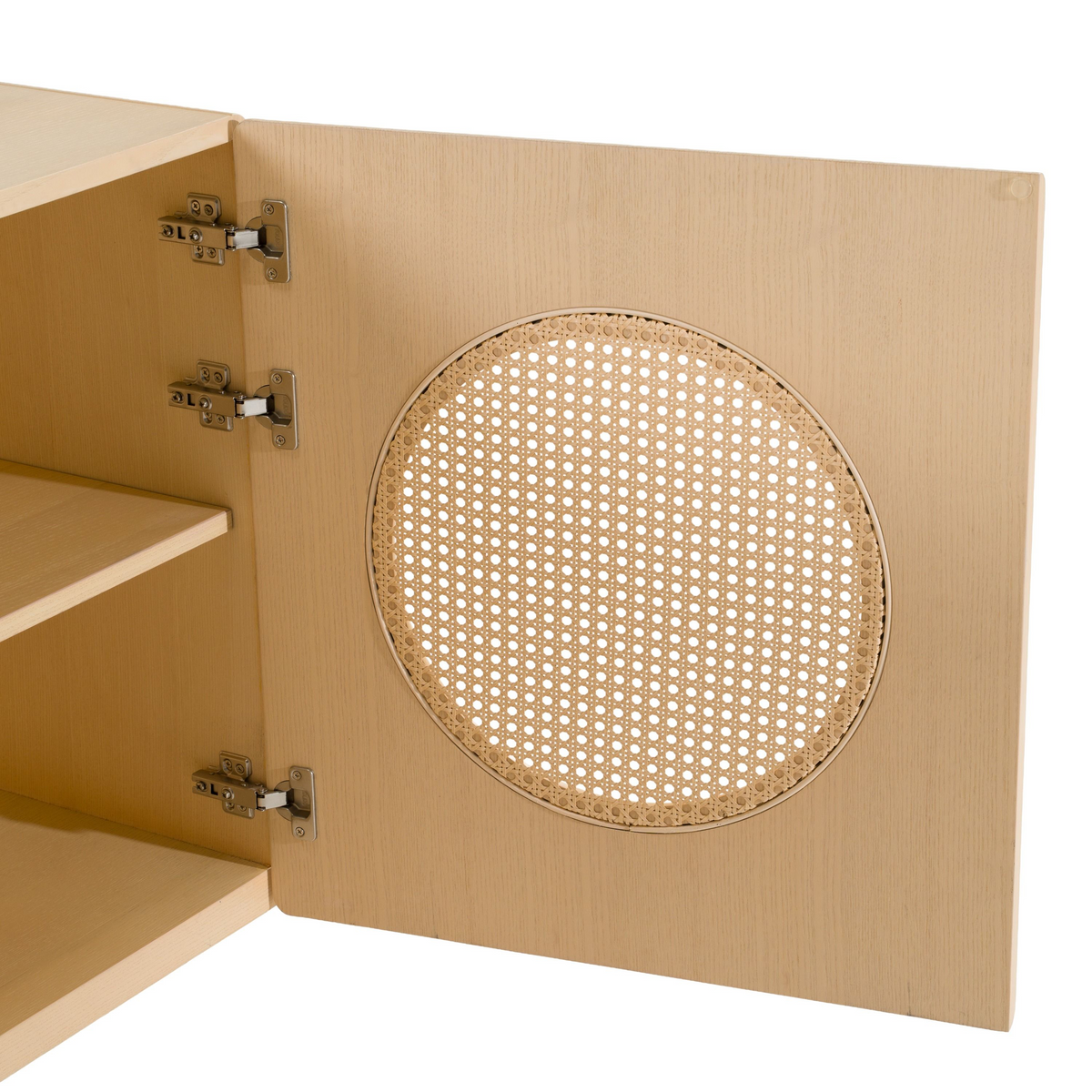 Etos 70" Modern Natural Ash & Rattan Buffet