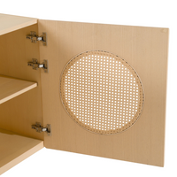 Etos 70" Modern Natural Ash & Rattan Buffet