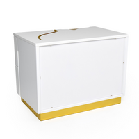 Fable Modern White & Gold Nightstand