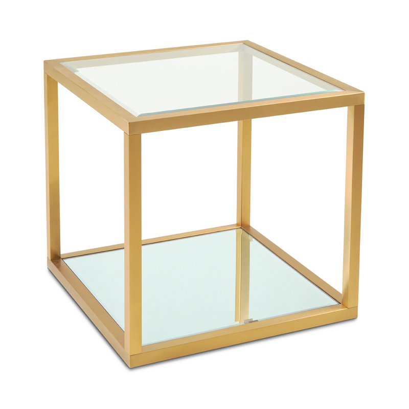 Paradisium Gold Square End Table