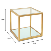 Paradisium Gold Square End Table