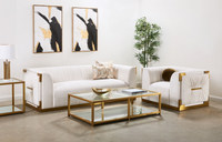 Paradisium Gold Square End Table