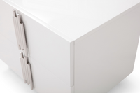 Aurelius Modern Modern White + Stainless Steel Bedroom Set