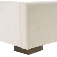 Ivo Modern Beige Velvet & Gold Queen Bed & Birch Nightstands